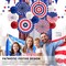 4th of July Decorations Patriotic Decor American Flag Red White Blue Paper Fans Independence Day Star Streamer, Foil Fringe Curtain, Pom Poms, USA Pennant Bunting Party Decor Supplies